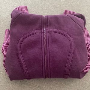 Lululemon Scuba Plum Pink Hyper Stripe hoodie